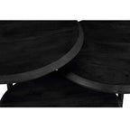 Salontafel Set Ohio | 3-delig | Massief mango zwart