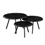 Salontafel Set Ohio | 3-delig | Massief mango zwart