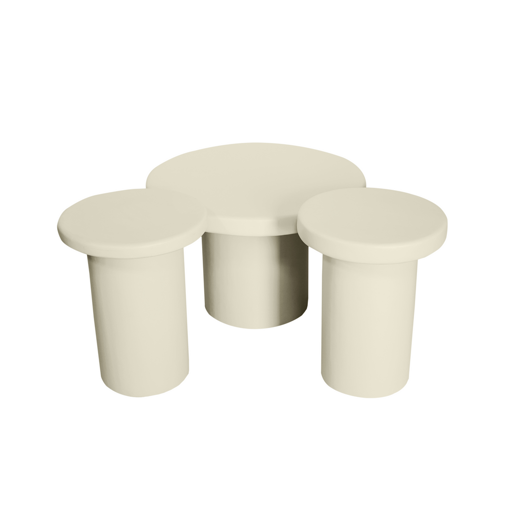 Salontafel Maya | Set van 3 | Mangohout Sand finish