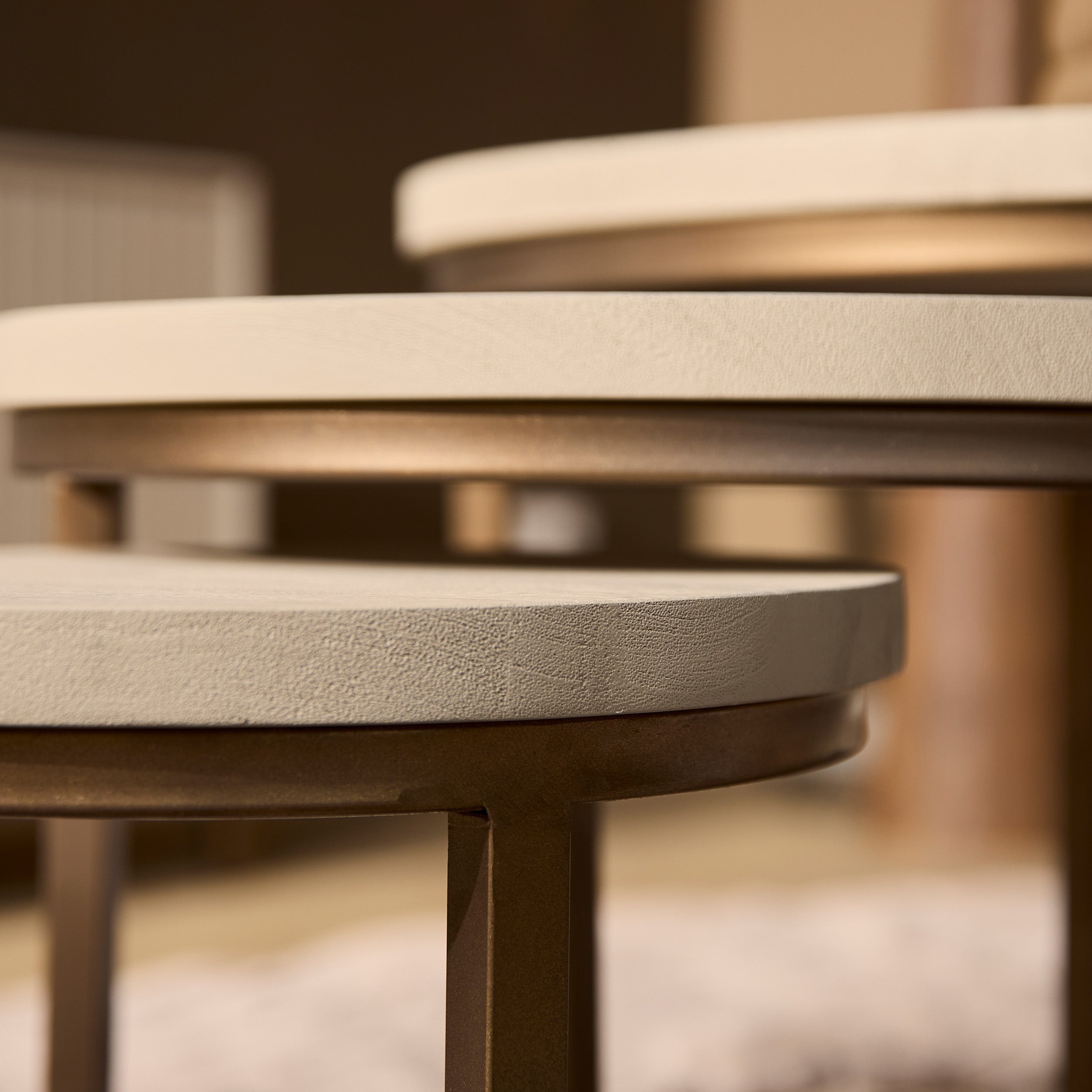 Salontafel Madison Sand | Set van 3 | Mangohout