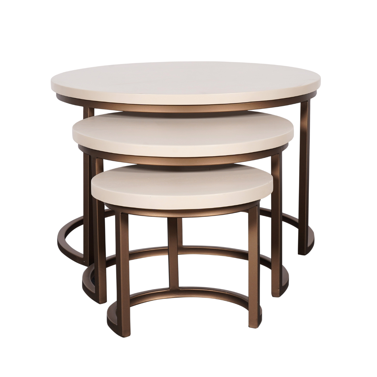 Salontafel Madison Sand | Set van 3 | Mangohout