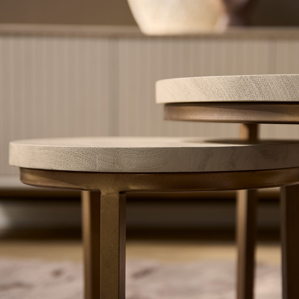 Salontafel Madison Sand | Set van 3 | Mangohout