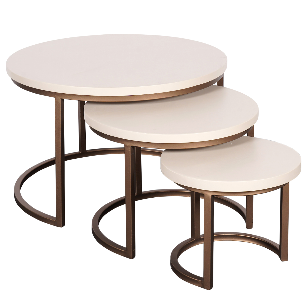 Salontafel Madison Sand | Set van 3 | Mangohout