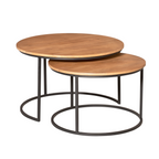 Salontafel Madison | Set van 2 | Massief mango naturel