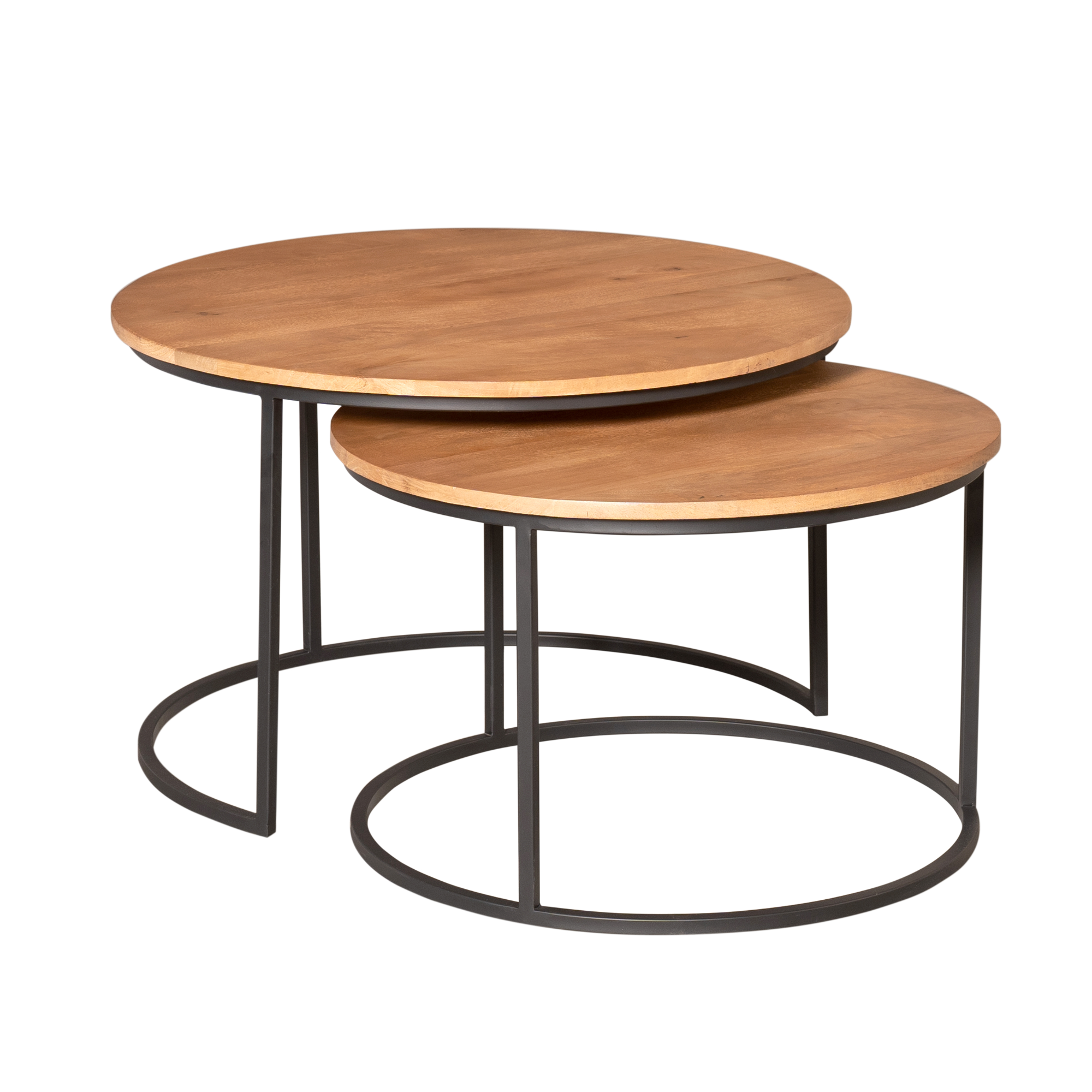 Salontafel Madison | Set van 2 | Massief mango naturel