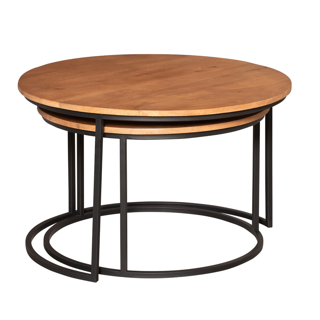 Salontafel Madison | Set van 2 | Massief mango naturel