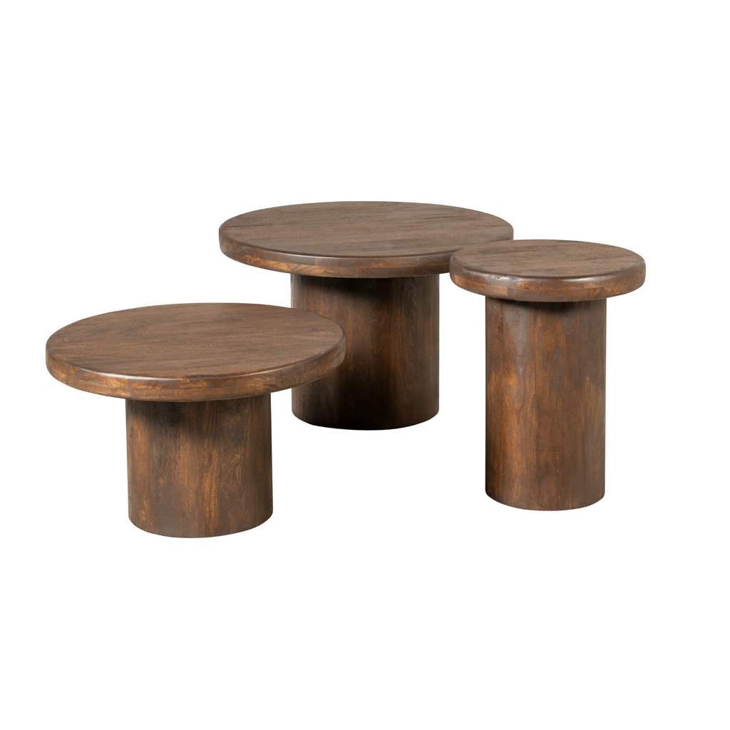 Salontafel Set Maya | 3-delig | Mangohout brown