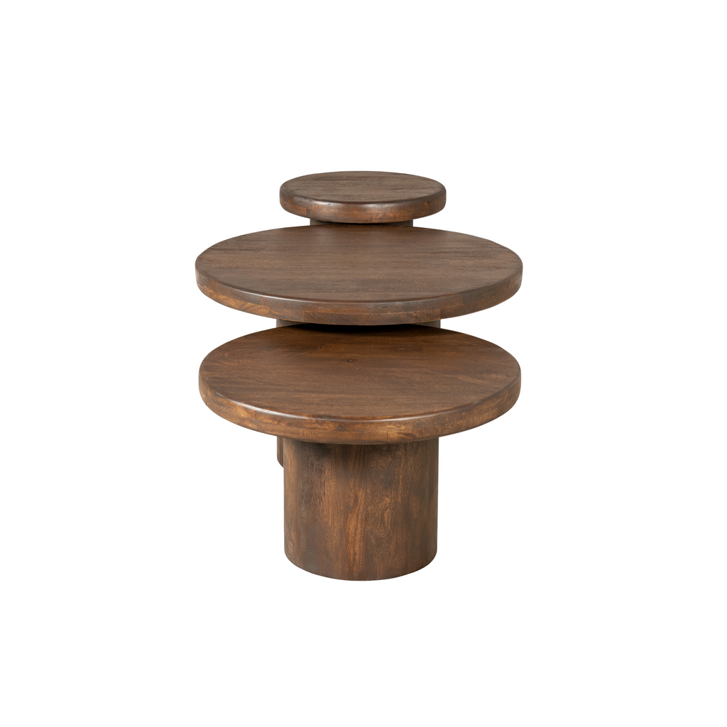 Salontafel Set Maya | 3-delig | Mangohout brown