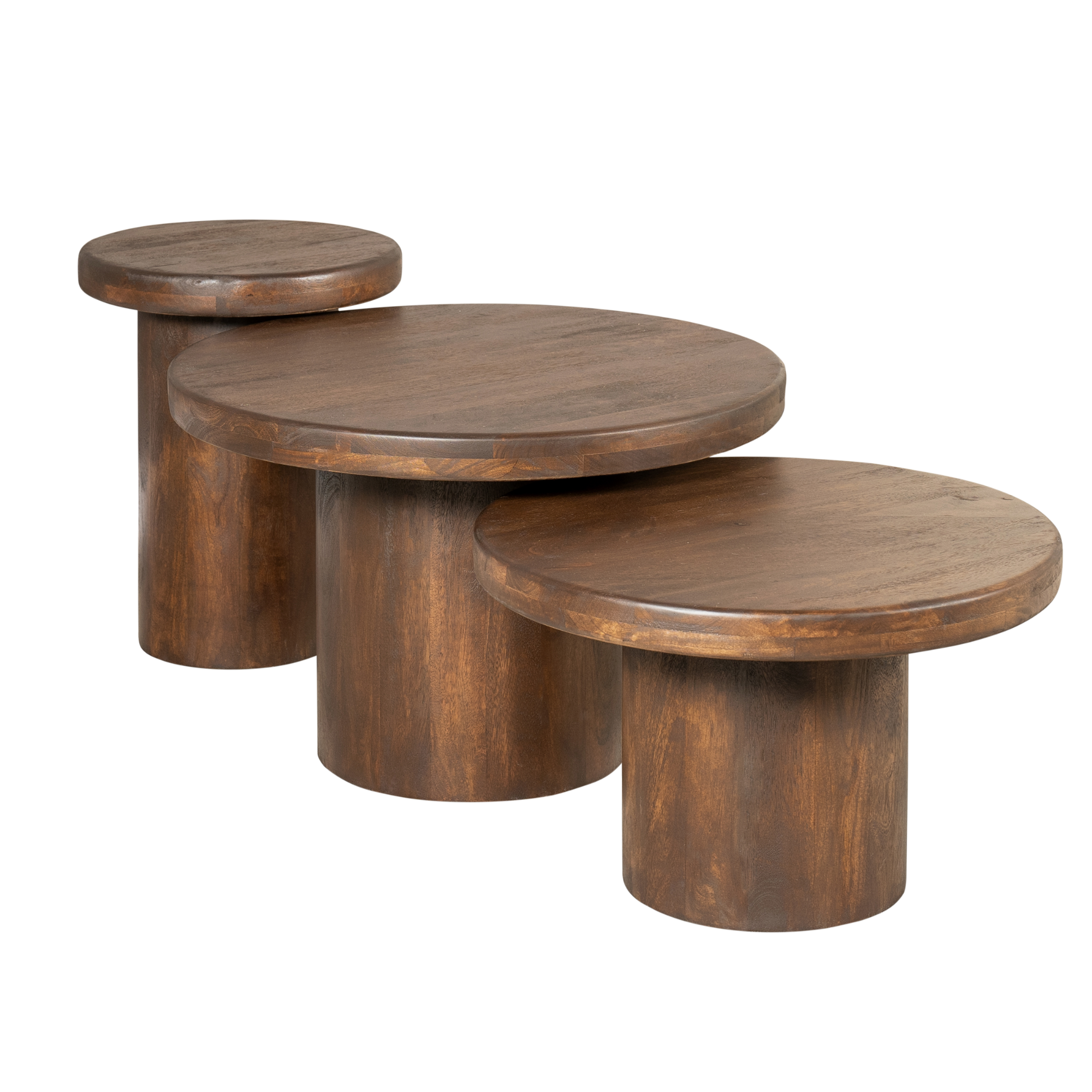 Salontafel Set Maya | 3-delig | Mangohout brown