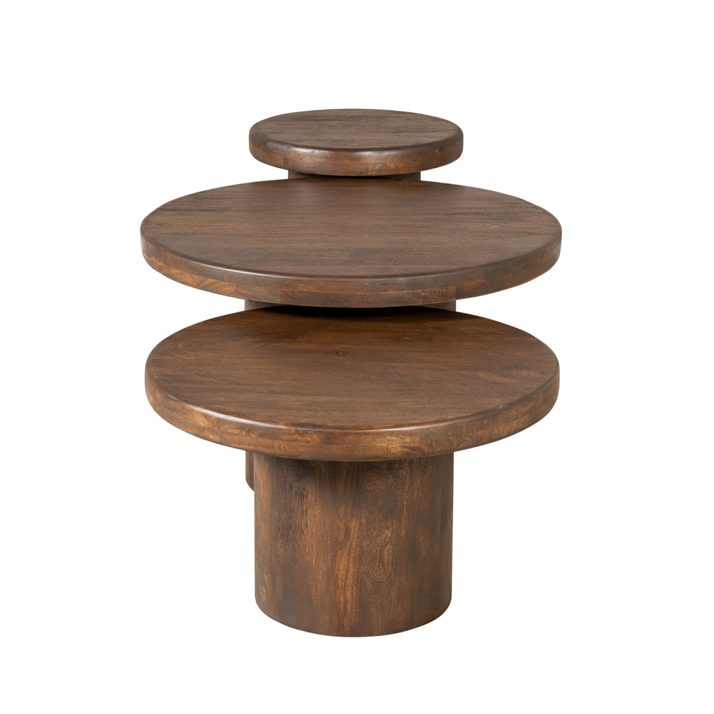 Salontafel Set Maya | 3-delig | Mangohout brown