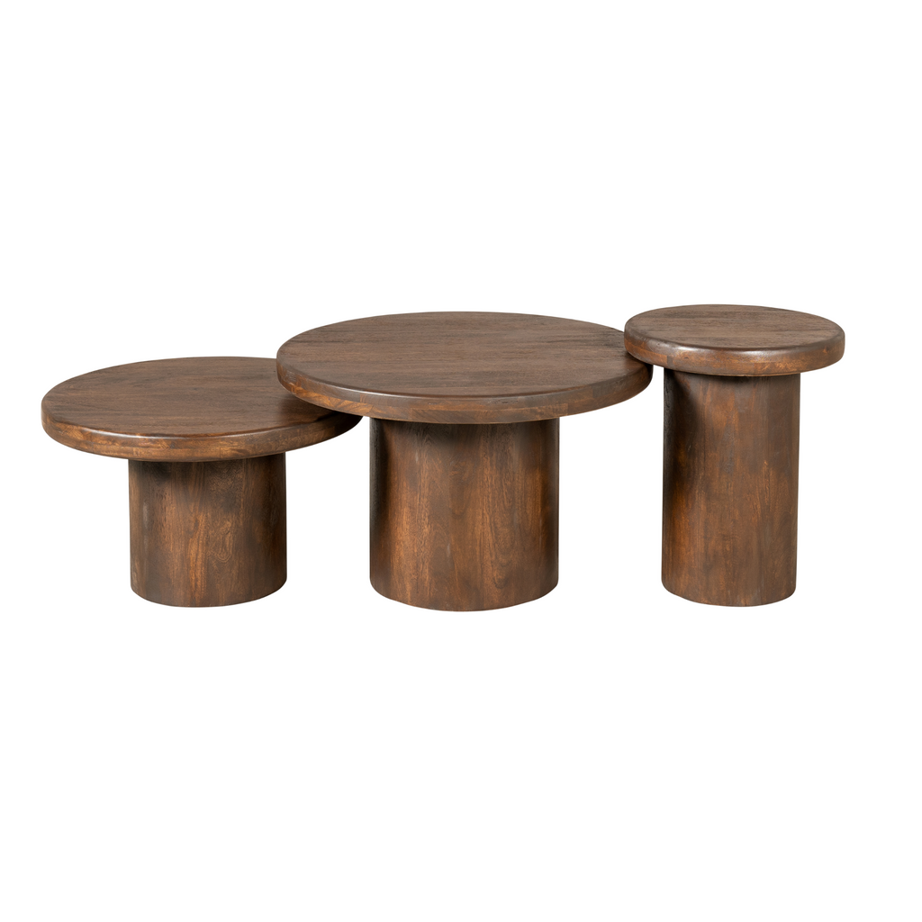 Salontafel Set Maya | 3-delig | Mangohout brown