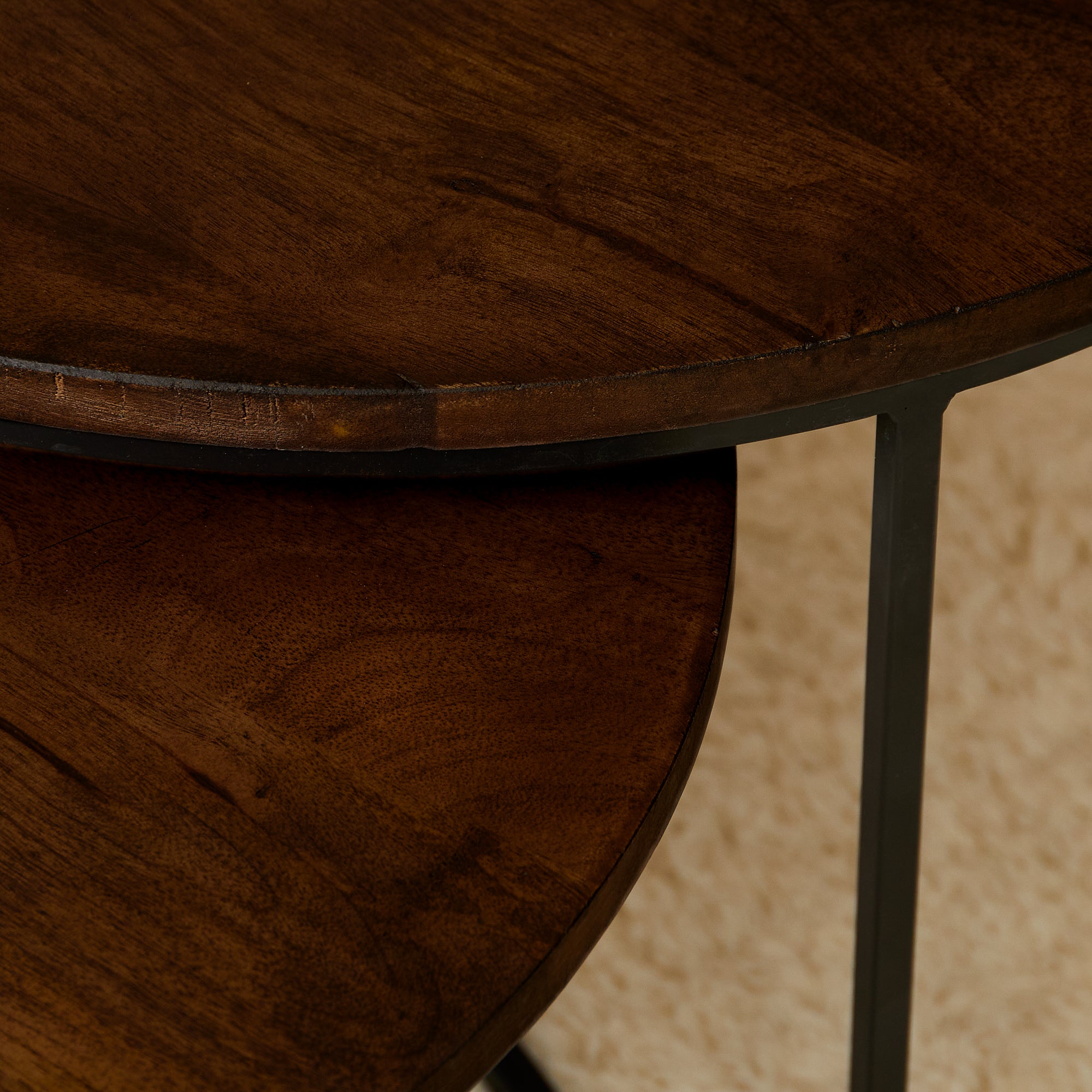 Salontafel Madison Brown | Set van 2 | Massief mango