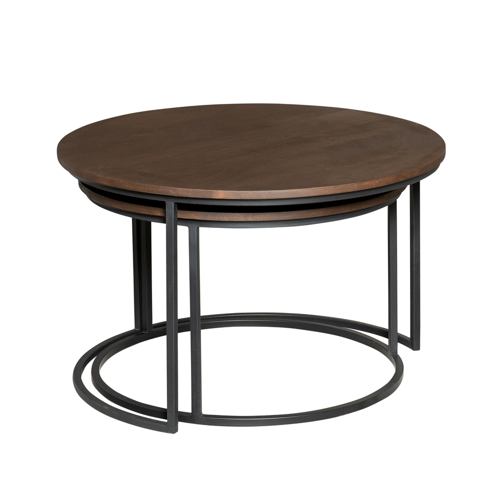 Salontafel Madison Brown | Set van 2 | Massief mango