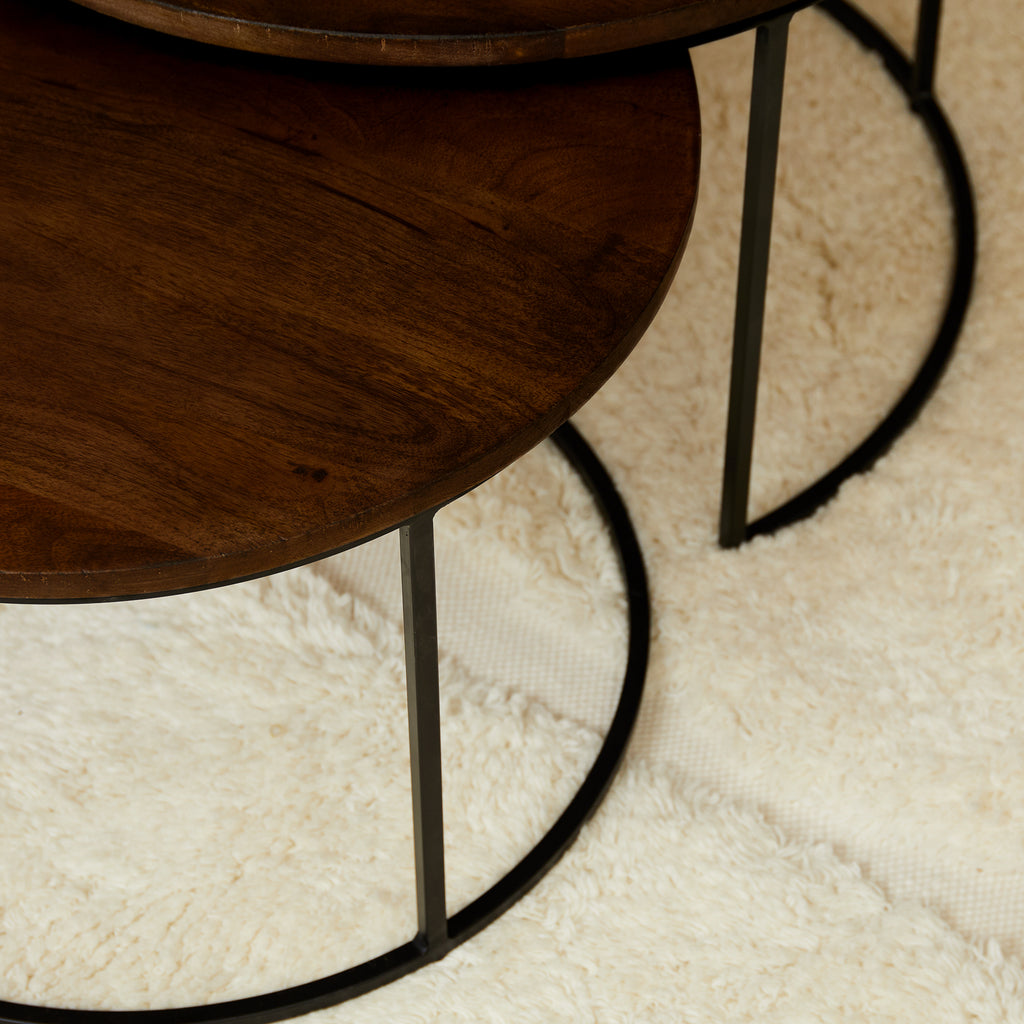 Salontafel Madison Brown | Set van 2 | Massief mango