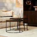 Salontafel Madison Brown | Set van 2 | Massief mango