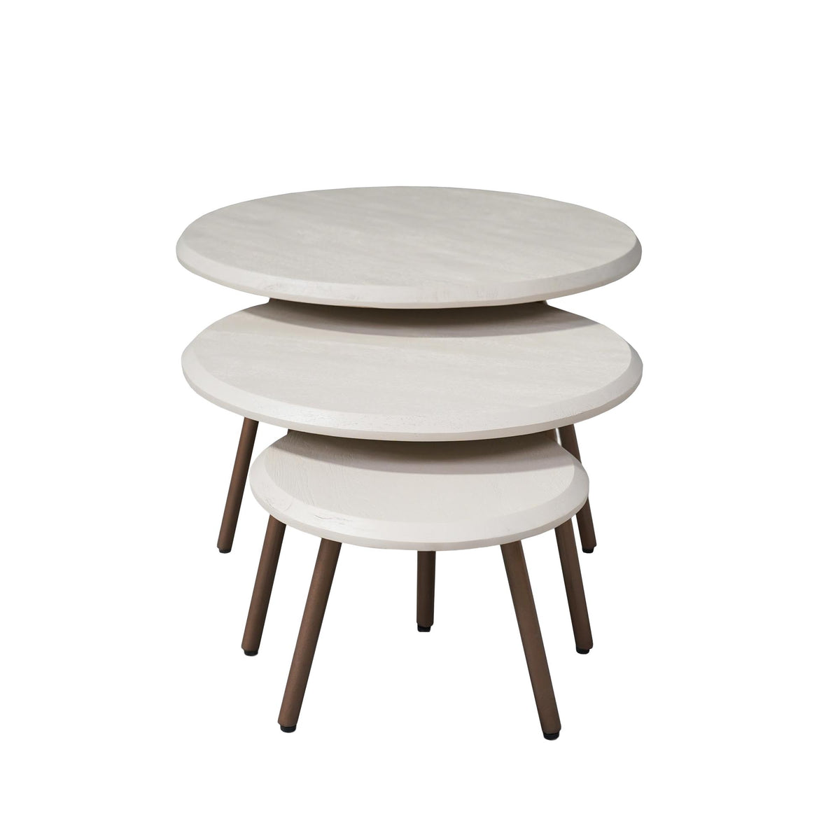 Ronde salontafelset Ohio Zand Mangohout 70 cm
