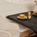 Boomstamtafel Boston Black | Mangohout | Mat zwart