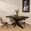 Boomstamtafel Boston Black | Mangohout | Mat zwart