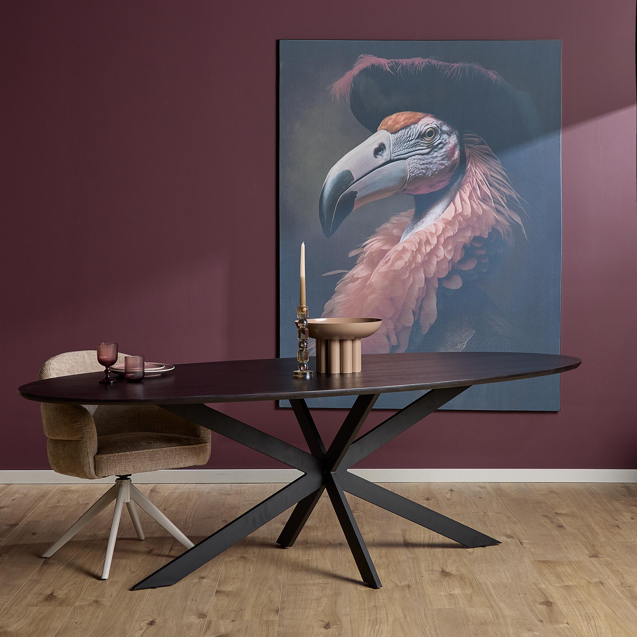 Eettafel Ferris | Massief eiken 3 cm | 210x100