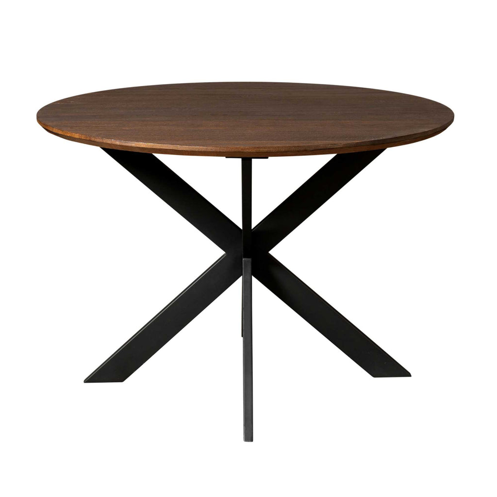 Eettafel Ferris | Ø130 cm | Europees eiken & staal