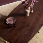 Eettafel Ferris | 3 cm Eiken | Stalen frame 180x90