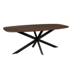 Eettafel Ferris | 3 cm Eiken | Stalen frame 180x90
