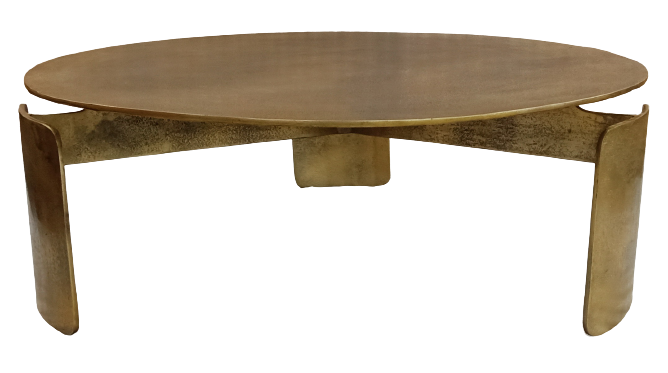 Salontafel Darwin | Rond | Aluminium met gouden finish
