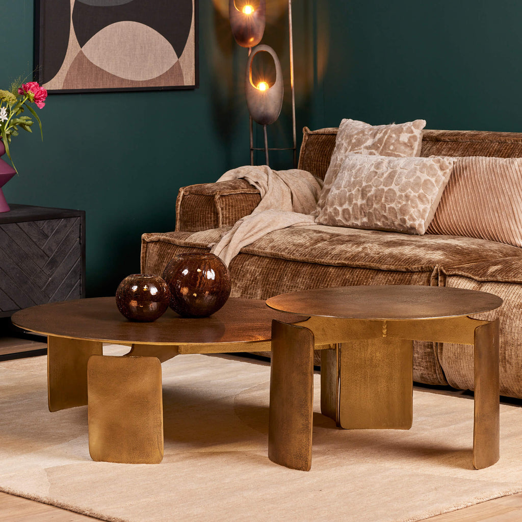 Salontafel Darwin | Rond | Aluminium goudfinish