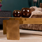 Salontafel Darwin | Rond | Aluminium met gouden finish
