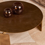 Salontafel Darwin | Rond | Aluminium met gouden finish