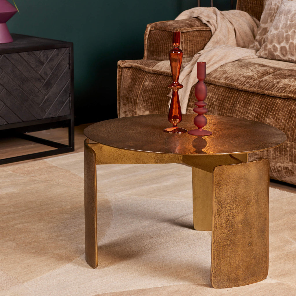 Salontafel Darwin | Rond | Aluminium goudfinish