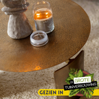 Salontafel Darwin | Rond | Aluminium goudfinish