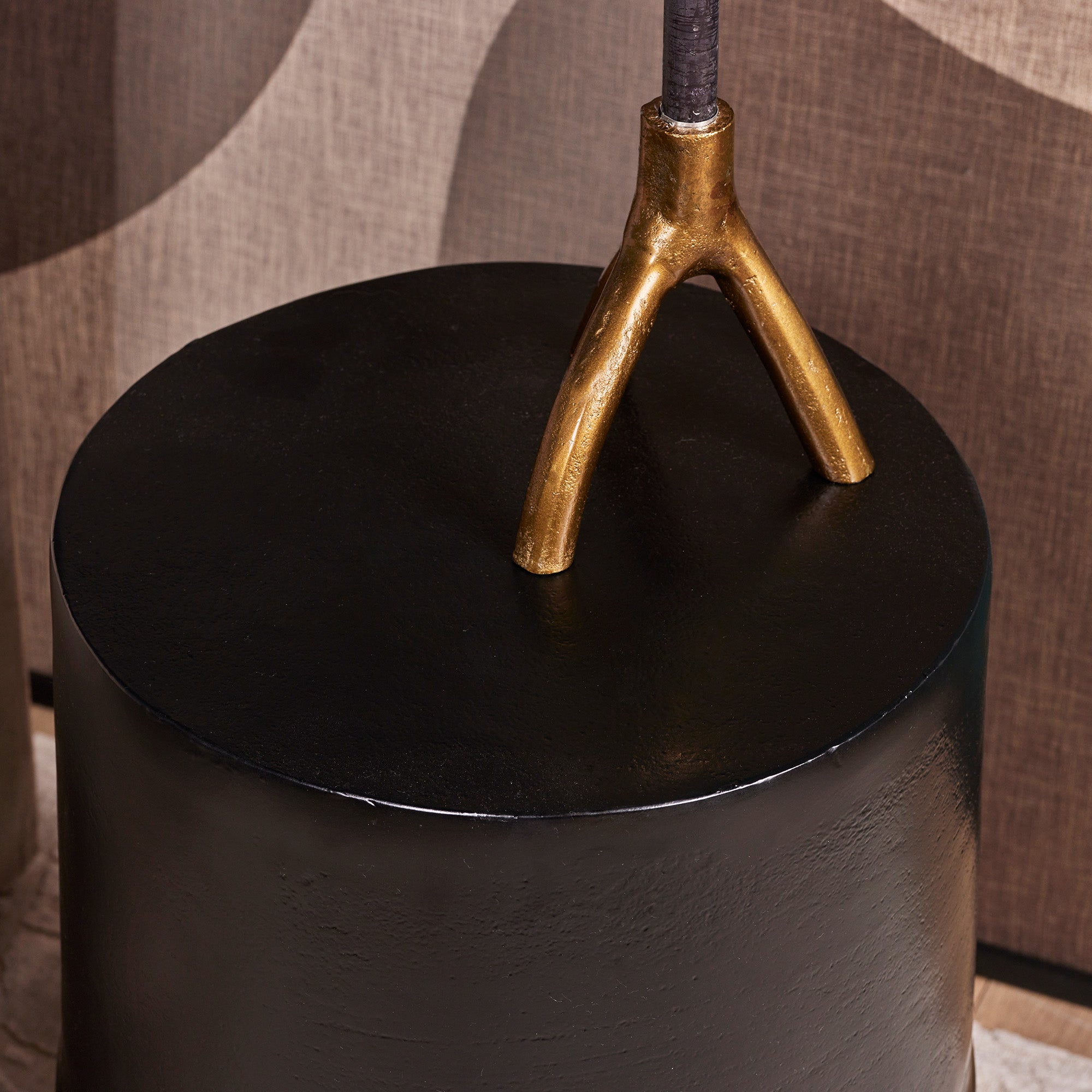 Bijzettafel Kacy | Aluminium | Mat zwart
