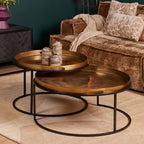 Salontafel Puck | Set van 2 | Goud & Zwart