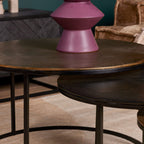 Salontafel Xaro | Set van 3 | Goud & Zwart