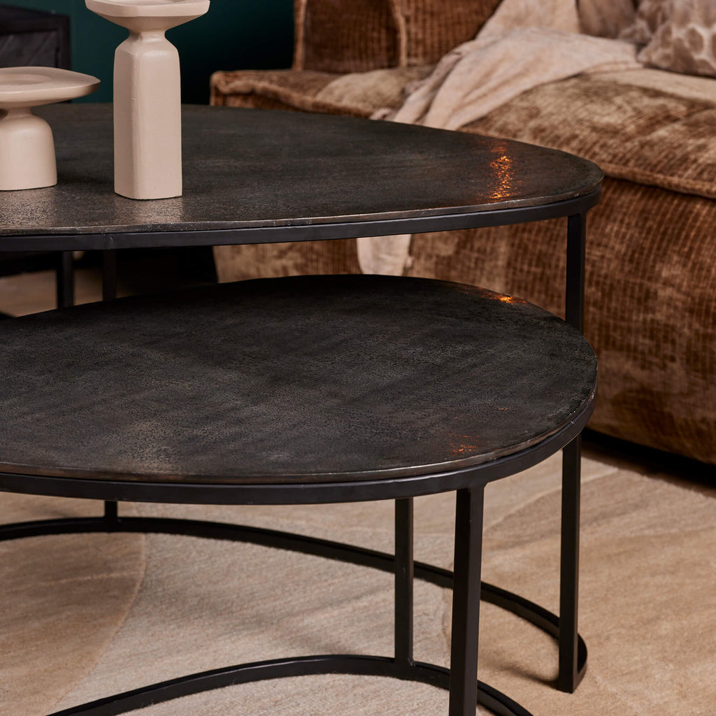 Salontafel Set Lana | Set van 2 | Aluminium blad