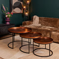 Salontafel Clive | Set van 3 | Koperfinish