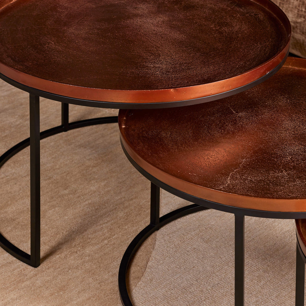 Salontafel Clive | Set van 3 | Koperfinish