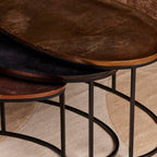 Salontafel Raley | Set van 3 | Ovaal aluminium