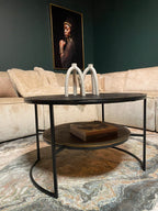 Salontafel Lecia | Rond | Zwart & Goud