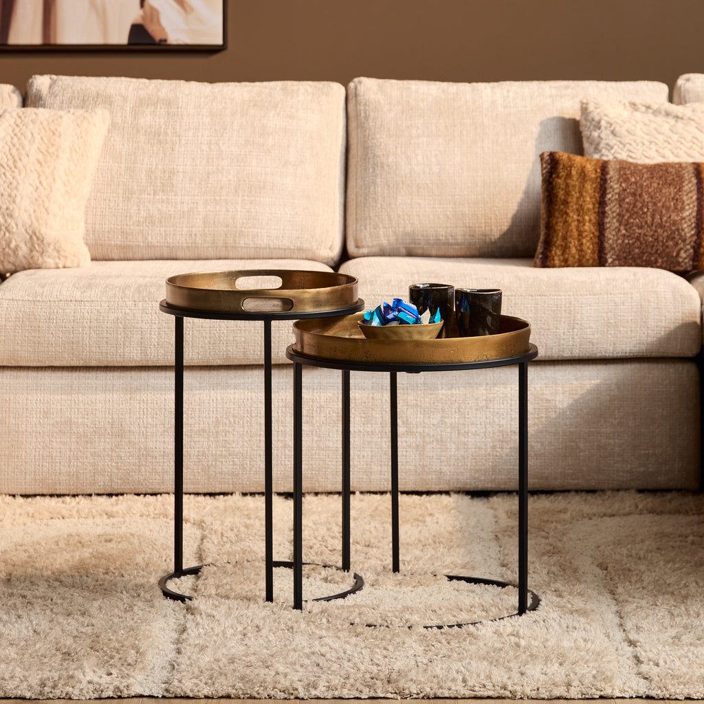 Salontafel Laure | Set van 2 | Koper & Zwart