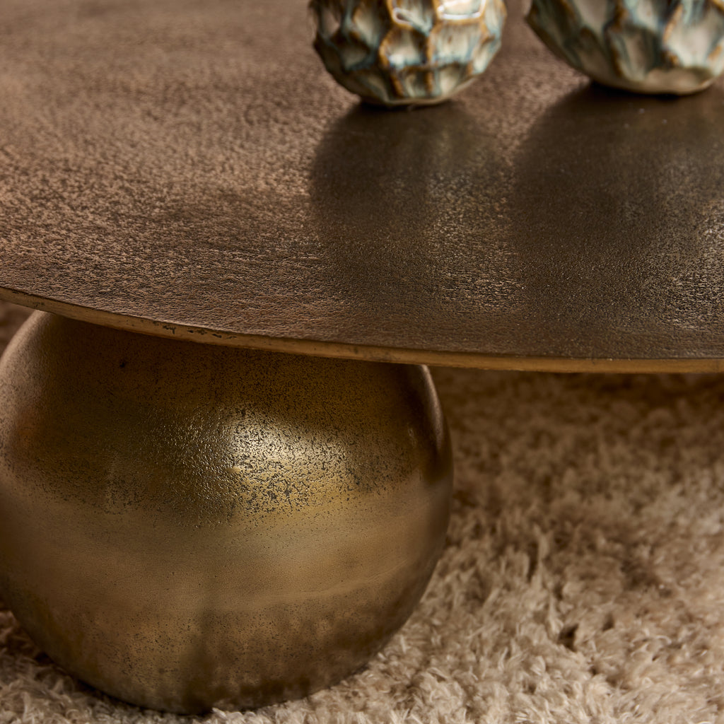 Salontafel Ziva | Goud Aluminium | Ø90 cm