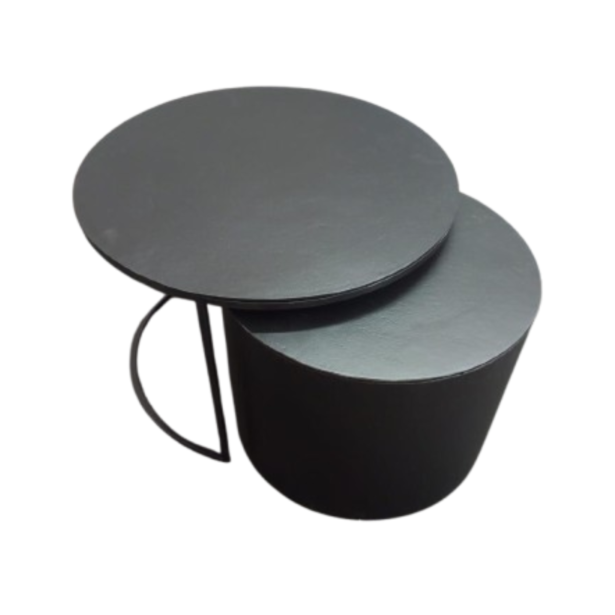 Salontafel Luna | Set van 2 | Aluminium Zwart