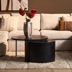 Salontafel Luna | Set van 2 | Aluminium Zwart