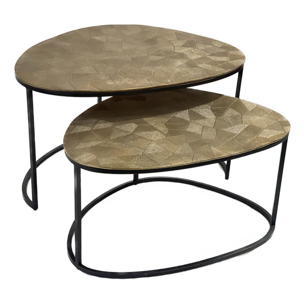 Salontafel Ziva | Goud Aluminium | Ø90 cm