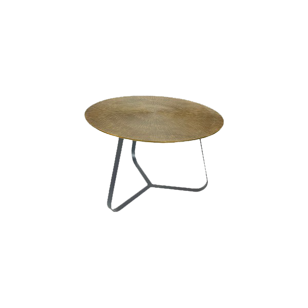 Salontafel Kate | Rond 60 cm | Antiek goud & zwart
