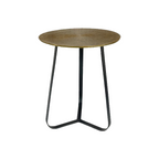 Salontafel Kate | Rond 40 cm | Antiek goud & zwart