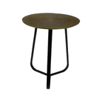 Salontafel Kate | Rond 40 cm | Antiek goud & zwart
