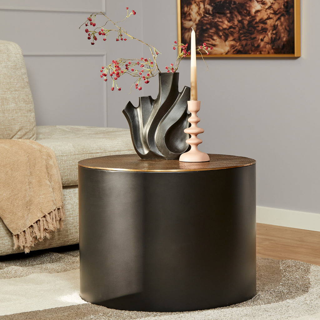 Salontafel Fiore | Aluminium | Antiek zwart/goud
