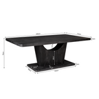 Eetkamertafel Voco | Mangohout | Zwart gelakt